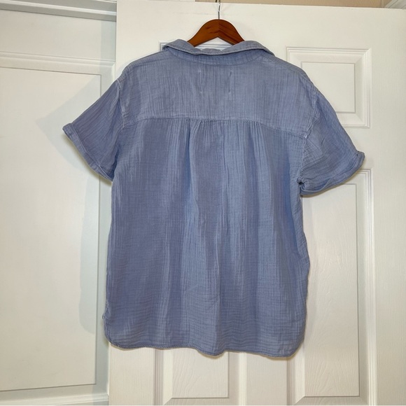 Lola River Short Sleeve Collared V-Neck Tunic Top - Picture 2 of 5